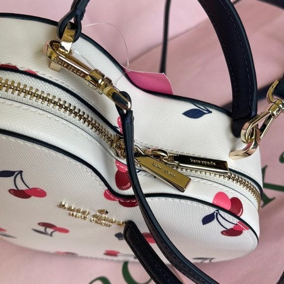 Kate Spade Love Shack Cherry Heart Crossbody Cream Multi - Picture 6 of 16